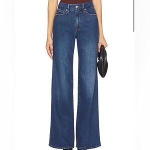 Good American Good Skate jeans high rise lose leg inseam 34” size 6/28 Blue 383